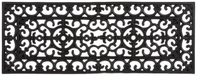 Radcliffe Rubber Iron Black Rubber Backed Rubber Doormat 45cm X 120cm