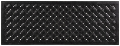 Reddish Lattice Black Rubber Backed Rubber Doormat 45cm X 120cm