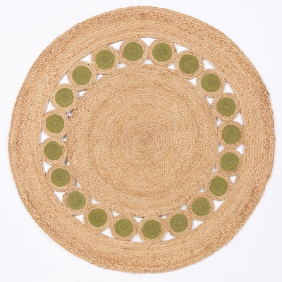 Product photograph of Prestwich Jute Round Rug 140cm from Choice Furniture Superstore