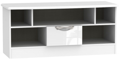 Product photograph of Camden High Gloss 1 Drawer Open Tv Unit from Choice Furniture Superstore
