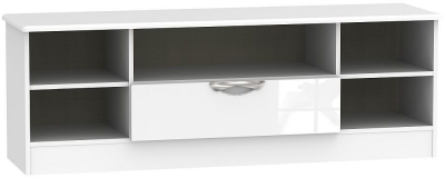 Product photograph of Camden High Gloss 1 Drawer Wide Open Tv Unit from Choice Furniture Superstore
