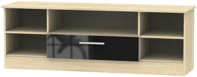 Product photograph of Contrast 1 Drawer Wide Open Tv Unit from Choice Furniture Superstore