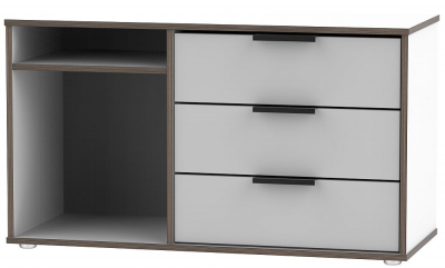 Product photograph of Hong Kong 3 Drawer Tv Unit With Glides Legs from Choice Furniture Superstore