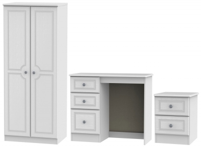Product photograph of Pembroke 3 Piece Bedroom Set With 2 Door Wardrobe from Choice Furniture Superstore
