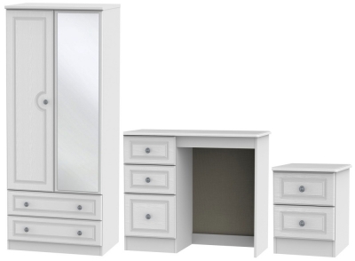 Product photograph of Pembroke 3 Piece Bedroom Set With Combi Wardrobe from Choice Furniture Superstore