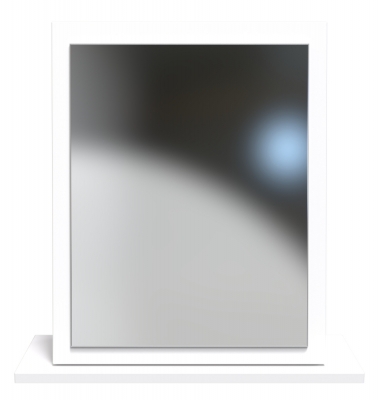 Product photograph of Plymouth White Gloss Small Mirror from Choice Furniture Superstore