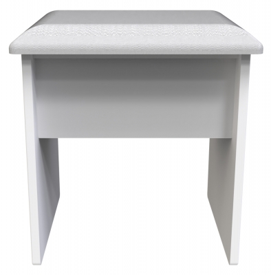 Product photograph of Plymouth White Gloss Stool from Choice Furniture Superstore