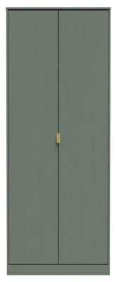 Product photograph of Nashville Reed Green 2 Door Tall Hanging Wardrobe from Choice Furniture Superstore