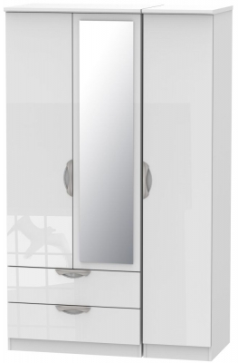 Product photograph of Camden 3 Door 2 Left Drawer Mirror Wardrobe from Choice Furniture Superstore