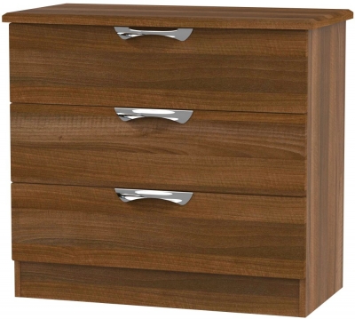 Product photograph of Camden 3 Drawer Chest - Noche Walnut from Choice Furniture Superstore