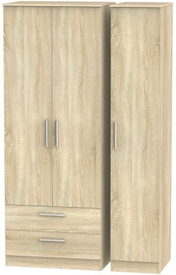 Product photograph of Contrast 3 Door 2 Drawer Wardrobe from Choice Furniture Superstore