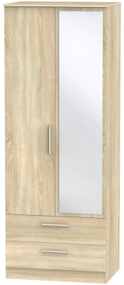 Product photograph of Contrast 2 Door Combi Wardrobe from Choice Furniture Superstore