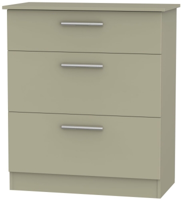 Product photograph of Contrast 3 Drawer Deep Chest - Mushroom from Choice Furniture Superstore