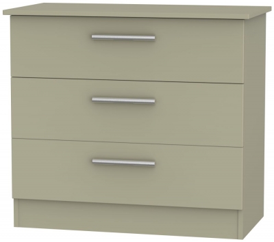 Product photograph of Contrast 3 Drawer Chest - Mushroom from Choice Furniture Superstore