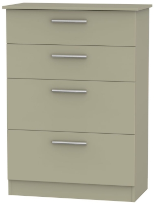 Product photograph of Contrast 4 Drawer Deep Chest - Mushroom from Choice Furniture Superstore