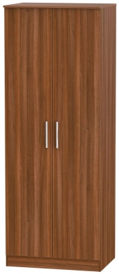 Product photograph of Contrast 2 Door Wardrobe - Noche Walnut from Choice Furniture Superstore