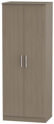 Product photograph of Contrast 2 Door Wardrobe - Toronto Walnut from Choice Furniture Superstore