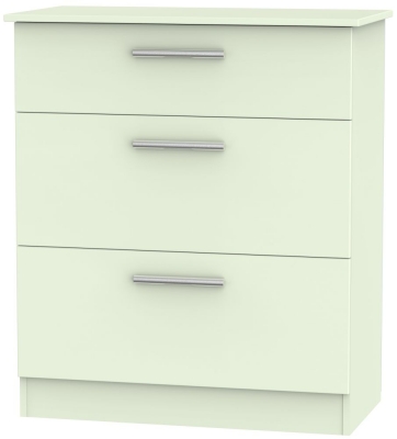 Product photograph of Contrast 3 Drawer Deep Chest - Vanilla from Choice Furniture Superstore