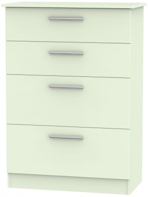 Product photograph of Contrast 4 Drawer Deep Chest - Vanilla from Choice Furniture Superstore