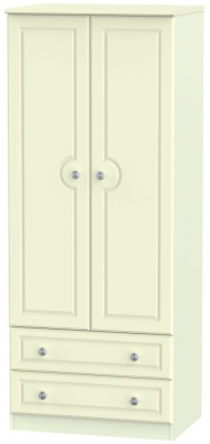 Product photograph of Pembroke Cream 2 Door 2 Drawer 2ft 6in Wardrobe from Choice Furniture Superstore