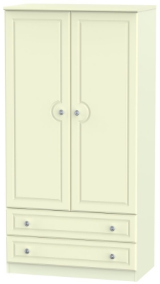 Product photograph of Pembroke Cream 2 Door 2 Drawer Wardrobe from Choice Furniture Superstore