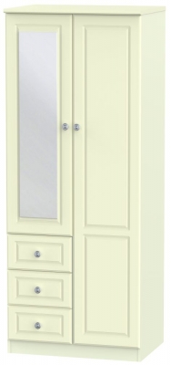 Product photograph of Pembroke Cream 2 Door 3 Drawer Wardrobe from Choice Furniture Superstore