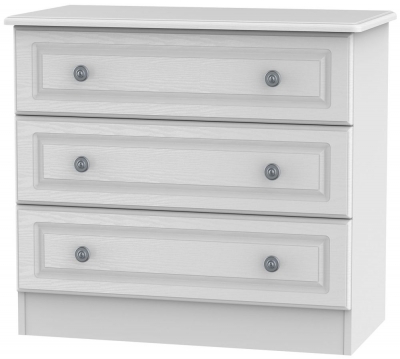 Pembroke 3 Drawer Chest - Comes in White, Cream and High Gloss White Options