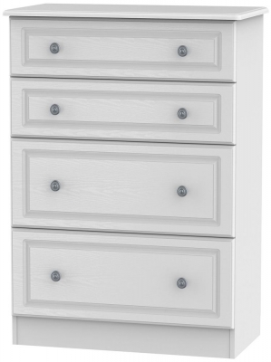 Pembroke 4 Drawer Deep Chest - Comes in White, Cream and High Gloss White Options