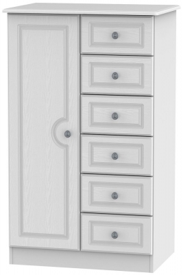 Product photograph of Pembroke 1 Door Children Wardrobe - Comes In White Cream And High Gloss White Options from Choice Furniture Superstore