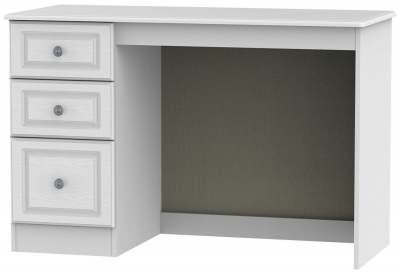 Product photograph of Pembroke 3 Drawer Desk - Comes In White Cream And High Gloss White Options from Choice Furniture Superstore