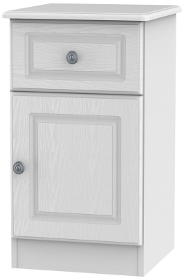 Pembroke 1 Door 1 Drawer Bedside Cabinet Right Hand Side - Comes in White, Cream and High Gloss White Options