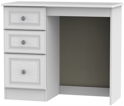 Product photograph of Pembroke Single Pedestal Dressing Table - Comes In White Cream And High Gloss White Options from Choice Furniture Superstore