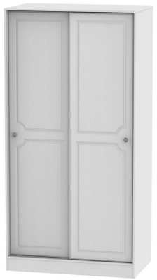 Product photograph of Pembroke 2 Door Sliding Wardrobe - Comes In White Cream And High Gloss White Options from Choice Furniture Superstore