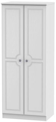 Product photograph of Pembroke 2 Door 2ft 6in Plain Wardrobe - Comes In White Cream And High Gloss White Options from Choice Furniture Superstore
