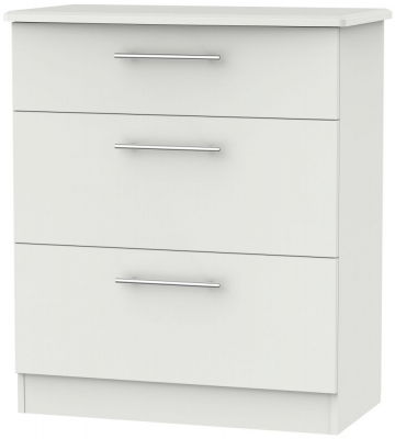 Product photograph of Sherwood Grey Matt 3 Drawer Deep Chest from Choice Furniture Superstore