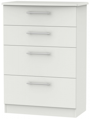 Product photograph of Sherwood Grey Matt 4 Drawer Deep Chest from Choice Furniture Superstore