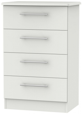 Product photograph of Sherwood Grey Matt 4 Drawer Midi Chest from Choice Furniture Superstore