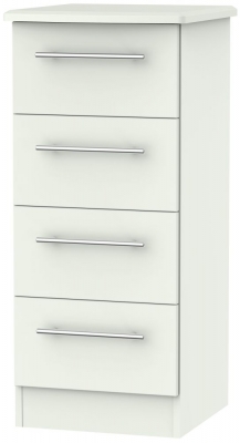 Product photograph of Sherwood Porcelain Matt 4 Drawer Tall Chest from Choice Furniture Superstore