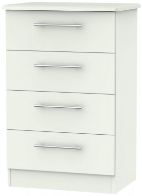 Product photograph of Sherwood Porcelain Matt 4 Drawer Midi Chest from Choice Furniture Superstore