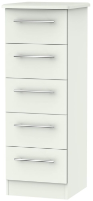 Product photograph of Sherwood Porcelain Matt 5 Drawer Tall Chest from Choice Furniture Superstore