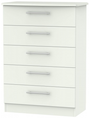 Product photograph of Sherwood Porcelain Matt 5 Drawer Chest from Choice Furniture Superstore