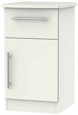 Product photograph of Sherwood Porcelain Matt 1 Door 1 Drawer Cabinet from Choice Furniture Superstore