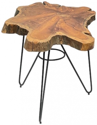 Product photograph of Root Industrial Mushroom Side Table 3 Metal Legs from Choice Furniture Superstore