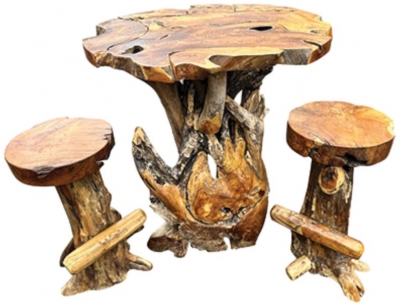 Root Round Java Bar Table 100cm
