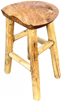 Product photograph of Teak Root Comfy Bar Stool from Choice Furniture Superstore