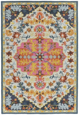 Product photograph of Asiatic Bronte Colours Medallion Multi Coloured Rug from Choice Furniture Superstore