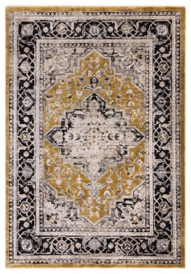 Product photograph of Asiatic Sovereign Medallion Gold Rug - 120cm X 166cm from Choice Furniture Superstore