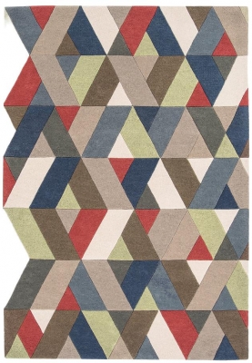 Product photograph of Asiatic Funk Chevron 01 Multi Coloured Rug from Choice Furniture Superstore
