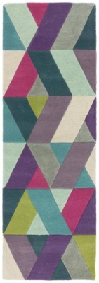 Asiatic Funk Chevron 02 Blue Green Runner 70cm X 200cm