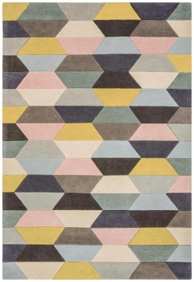 Product photograph of Asiatic Funk Honeycomb 04 Pastel Multi Coloured Rug from Choice Furniture Superstore